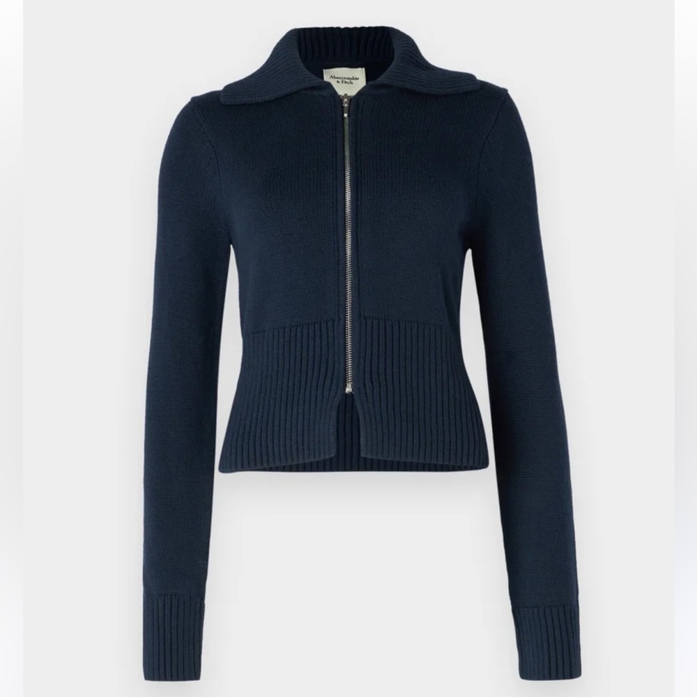 ABERCROMBIE ZIP UP COLLARD WOMENS CARDIGAN